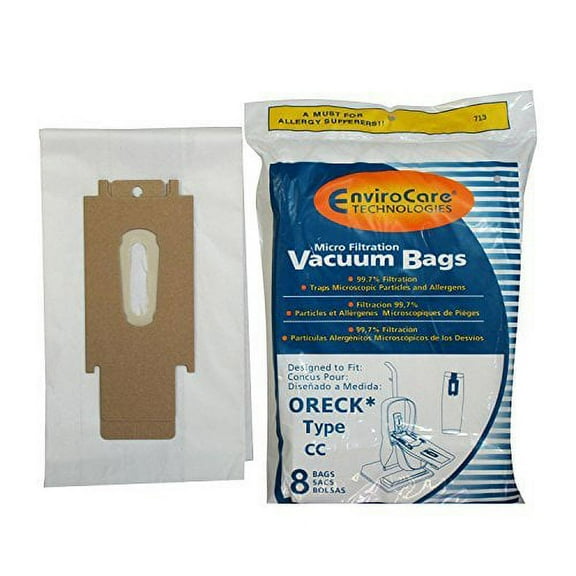 Oreck High Efficiency Paper Vacuum 8 Bags for Oreck Type CC and XL Vacuums For X