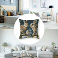 thumbnail image 5 of nygtbtfer Throw Pillow Covers Set of 2 Black Blue Velvet fabirc Cozy Washable Living Room Couch Bed Decor Cushion White, 5 of 7
