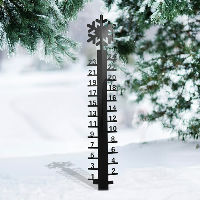 RXIRUCGD Home Decor 24 Inch Snow Meter Hand Made Metal Outdoor Garden Snow Meter Garden Decoration
