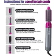 thumbnail image 2 of 5 en 1 Hair Styler, cepillo para secador de pelo, cepillo para secador de pelo eléctrico iónico negativo, Hair Wrap Hair Styler, peine para alisar el estilo de rizado automático, 2 of 5