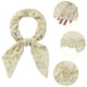 thumbnail image 4 of Bufandas de gasa para mujer - 27.6 X27.6 - Pañuelo cuadrado con estampado floral Pañuelo para el cuello Pañuelo para el cuello Amarillo claro 70x70cm/27.6x27.6 inches(LxW), 4 of 5