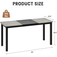 thumbnail image 2 of YUSAZENS 63-Inch Computer Desk with Black Metal Frame, Large Modern Office Desk for Home and Workspaces, Simple Style Gaming Desk and Writing Workstation, 23.6" D x 63" W, Black and Gray, 2 of 7