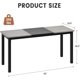 thumbnail image 3 of 63 Inch Computer Desk Gaming Desk, Large Rectangle Wood Kitchen Table with Sturdy Metal Legs, Multi-Function Writing Table, Wooden Writing Workstation for Study, Home, 3 of 7