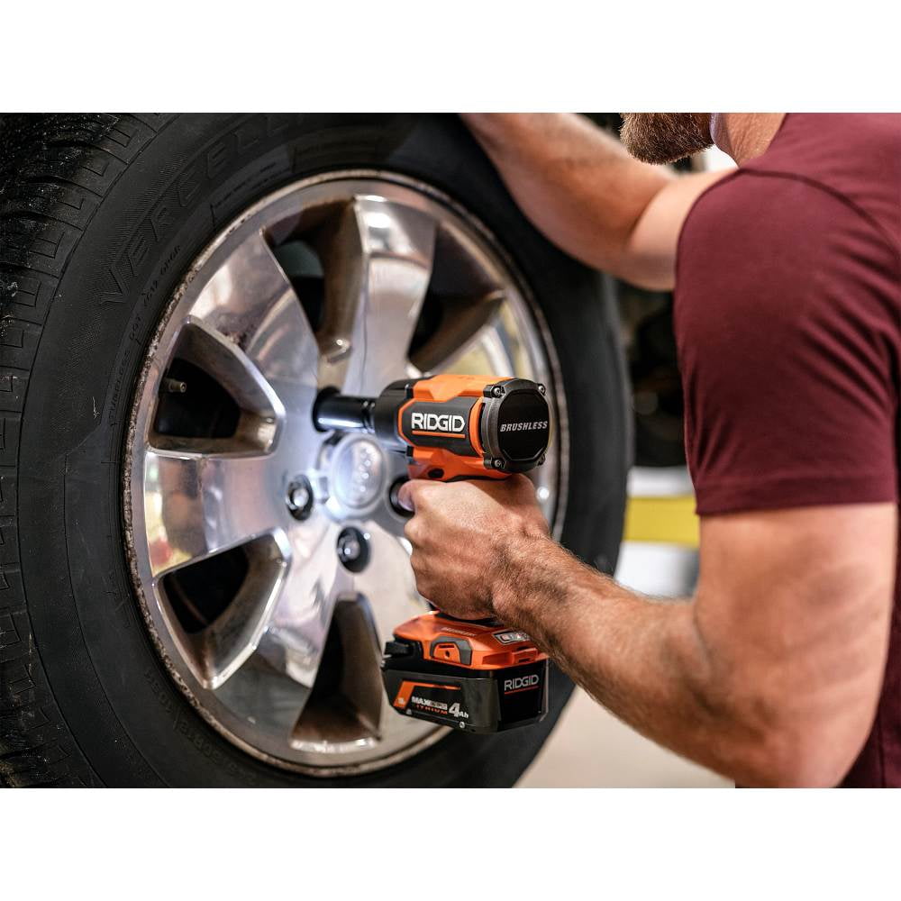 RIDGID 18V Brushless Cordless 4-Mode 1/2 in. Mid-Torque Impact Wrench with Friction Ring (Tool Only)