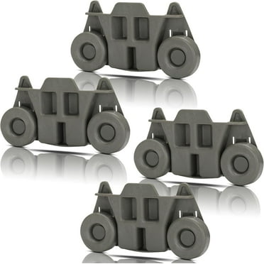 Feikeer W10195416 4 Pack Dishwasher Wheels Lower Rack for Kitchenaid Whirlpool Maytag