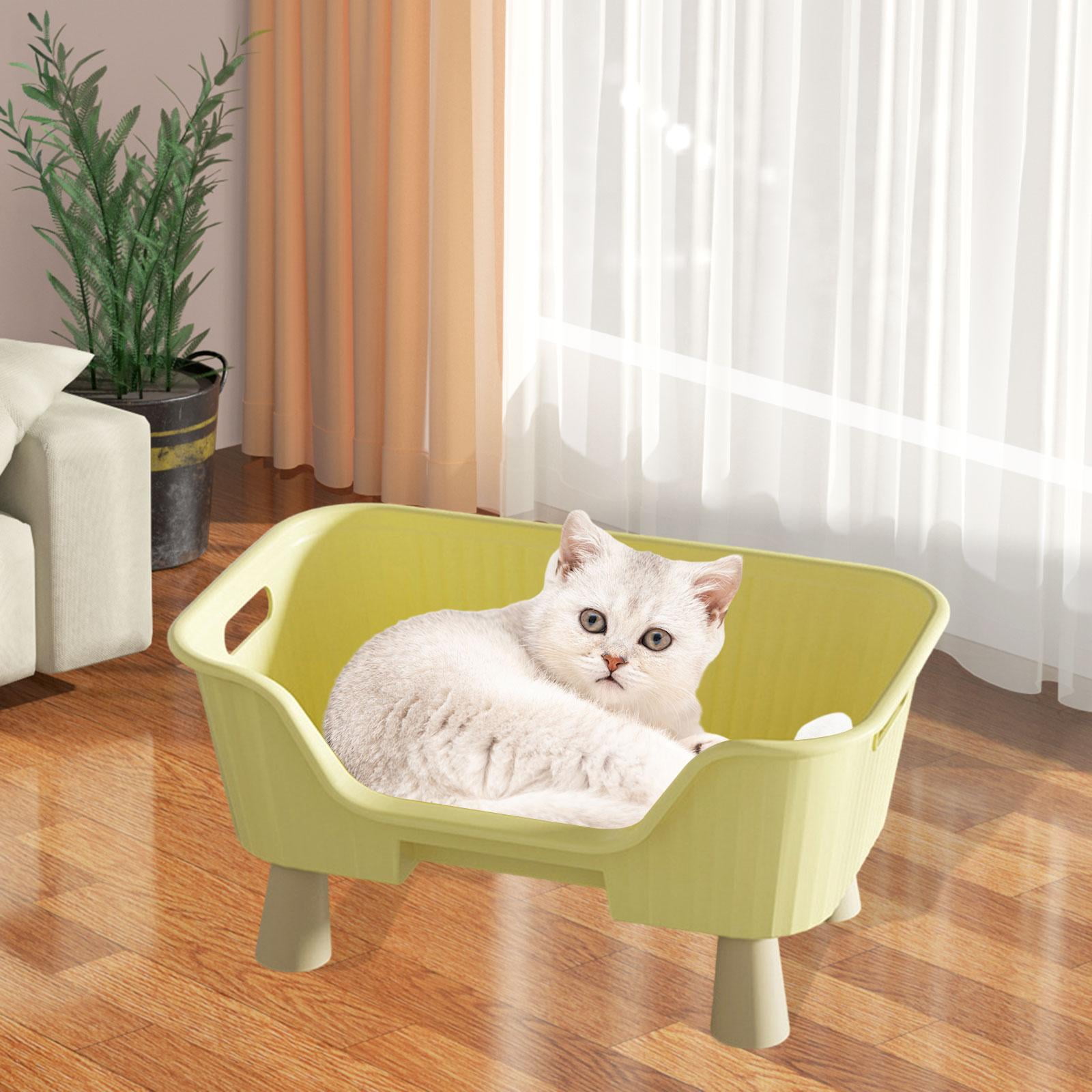 CarpNettore Cat Hammock Bed Elevated Cat Nest Furniture Raised Cat Cot for Kitten Kitty Cats M yellow