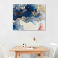 thumbnail image 3 of Nawypu  Blue and Gold Abstract Wall Art - Deep Blue Ocean Pictures for Home Decor Modern Elegance Canvas Print Wall Decor Vast Ocean from Above Abstract Artwork for Living Room Bedroom, 3 of 5