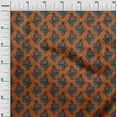 thumbnail image 2 of oneOone Viscose Jersey Orange Fabric Bird Block Craft Projects Decor Fabric Printed By The Yard 60 Inch Wide, 2 of 5