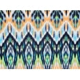 thumbnail image 2 of Zelouf Print On Ity  , Sewing, DIY, Crafts Fabric by the Yard, 471 Blue/lime, 5 Yard, 2 of 2