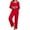 02-Red, variant on MINTREUS Pajamas Women's Long Sleeve Pj Set Soft 2 Piece Loungewear Sleepwear with Pockets