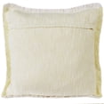 thumbnail image 4 of Ox Bay Bennett 20" x 20" Yellow/Ivory Solid Fringed Cotton Adult Decorative Throw Pillow Cover, 4 of 9
