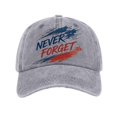 thumbnail image 4 of Unisex 911 Never Forget Hats 9/11 25th Anniversary Baseball Cap We Will Never Forget Hat 9/11 Patriot Day Commemorative Trucker Hat Gray, 4 of 5