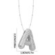 thumbnail image 1 of Collar Colgante de Oro Collar de Carta Incrustado con Collar de Cobre Hueco, Collar Colgante de Diamante de Carta Collar de Carta de Oro, 1 of 3