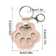thumbnail image 4 of Llavero de cuero con pata de perro | Llavero de recuerdo de pelo de mascota | Colección conmemorativa | Regalo único para recuerdo de mascotas | Cuero suave duradero | Anillo de metal seguro | 1, 4 of 5