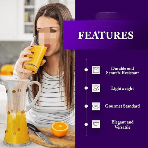 GAC Tall Glass Martini Pitcher with Spout – 52oz Clear Glass Cocktail Pitcher for Mixing – Elegant Durable Design for Drinks, Iced Tea, and Cocktails – Ideal Present
