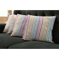 thumbnail image 5 of Ambesonne Colorful Throw Pillow Cover 4 Pack, Half Toned Polka Dots, 24", Multicolor, 5 of 5