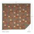 thumbnail image 2 of VHC Brands Crosswoods Patchwork Cotton Primitive Bedding Pre-Washed King Quilt, Dark Olive Green, 2 of 4