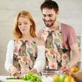 thumbnail image 3 of German Shepherd with Pioneer Flower Apron-Garden Aprons for Women with Pockets-Cotton Linen Waterproof Kitchen Cooking Gardening Aprons Adjustable for Kitchen,Cooking,BBQ and Salon 33x27 Inch, 3 of 7