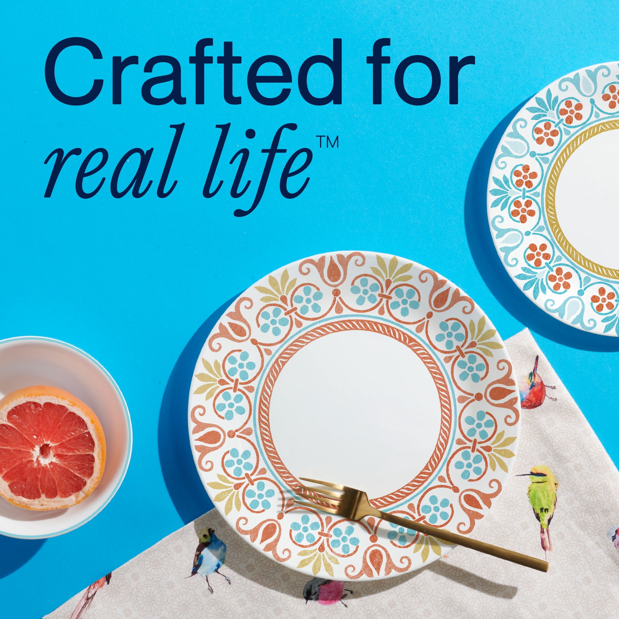 Corelle, Dinnerware Set, Terracotta Dreams, Service for 6, Red