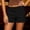 #Black, variant on Women's High Waist Dual Side Button Dress Chino Shorts,Straight Leg Work Shorts with Pockets,Beige,Women's Plus Size L