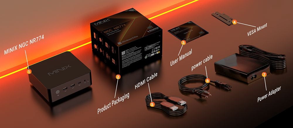 Mini PC – AMD Ryzen™ 7 8745HS Processor, 32GB DDR5 RAM, 1TB PCIe 4.0 SSD, 4K Quad Display & 2.5G Dual LAN for Powerful and Reliable Performance
