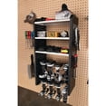 thumbnail image 4 of Performance Tool W7704 17-in Five Level Power Tool Storage Rack: 200 lb Limit, 9-Gauge Solid Steel Frame, Baked on Powder Coat Finish with 1/4-in Peg Holes, For Garage/Home, Black/White, 4 of 6