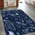 thumbnail image 2 of Funny Universe Area Rugs 4x6 ft Cartoon Rocket Graffiti Alien Spaceship Planet Washable Rug Non Slip Indoor Carpet Absorbent Floor Mat for Living Room Bedroom Dining Room, 2 of 9