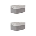 thumbnail image 1 of maskred Sturdy And Durable Cabinet Storage Bag For Well Organized Space Foldable Storage Box With Handle Cotton Multifunctional gray+white 2Set, 1 of 6