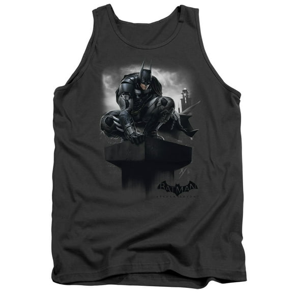 Batman Arkham Knight Perched Adult Tank Top Charcoal
