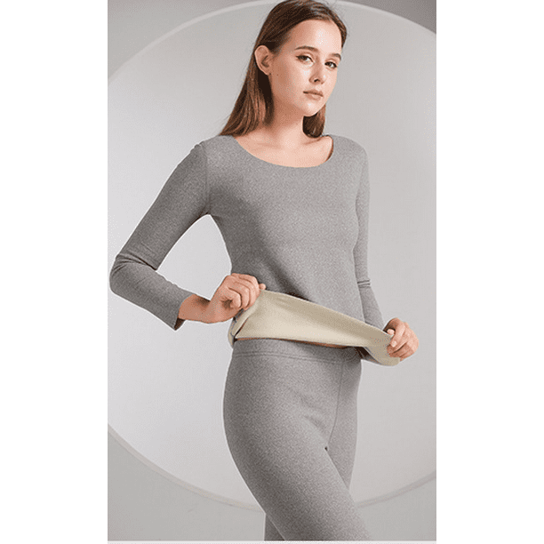Women Thermal Underwear Long Johns Set with Fleece Lined