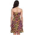 thumbnail image 3 of Dailycode Summer Dresses for Women Strapless Casual Beach Cover Ups Colorful Leopard Print Tube Top Sundress, 3 of 8