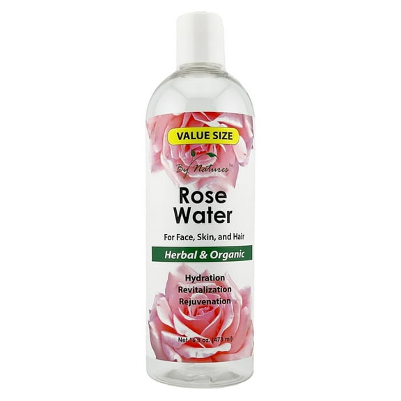 By Natures Rose Water Herbal & Organic 16.0 Fl Oz (Pack of 1)