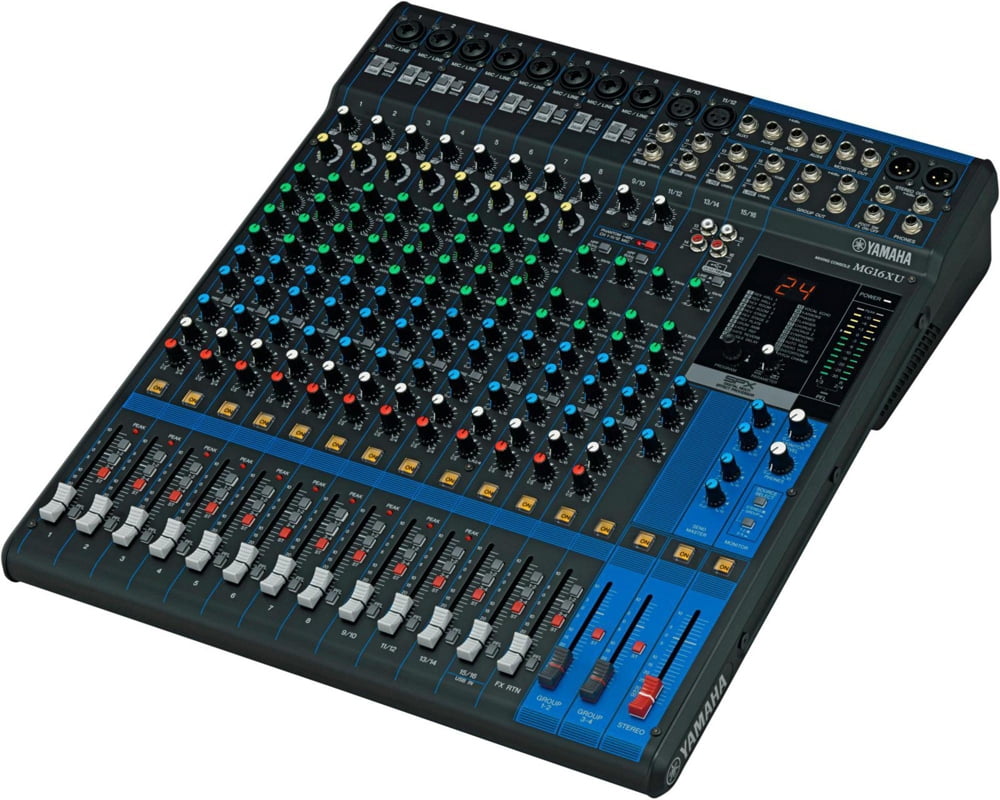 Yamaha MG16XU Mixing Console With DBR PA Package 10" Mains