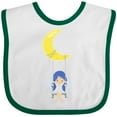 thumbnail image 3 of Inktastic Cute Fairy, Fairy On The Moon, Fairy On A Swing Girls Baby Bib, 3 of 4