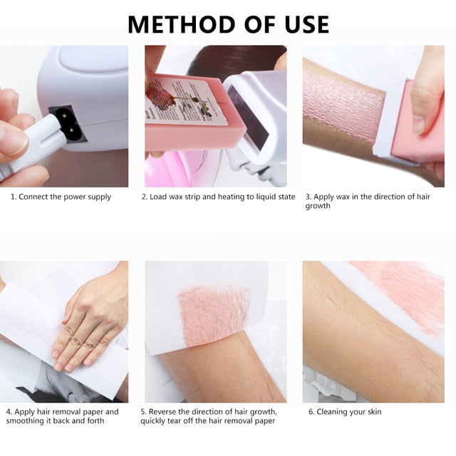 Hair Removal Wax Heater Tool, Handheld Double Side Heating Wax Warmer Hair Removal Machine for Hand Feet Leg