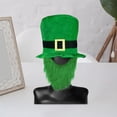 thumbnail image 1 of yotijar ST day Hat for Adults W/ Beard Costume Rectangular, 1 of 10