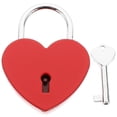 thumbnail image 1 of MasteelfCA 1PC Zinc Alloy Lock Suitcase Security Lock Rustproof Mini Heart Padlock, 1 of 8