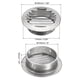 thumbnail image 2 of Rejillas de ventilación redondas Uxcell de 6", cubierta de rejilla de acero inoxidable para salida de aire en cocina y baño, 2 of 6