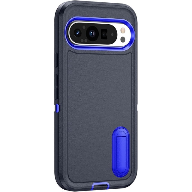 KOMI Blue, 9, Anti -Fall Case for Google Pixel 9/ 9Pro/ 9ProXL, Small Kickstand, Back Case Ultra -Thin and Light Military Grade Protection Shockproof Shell
