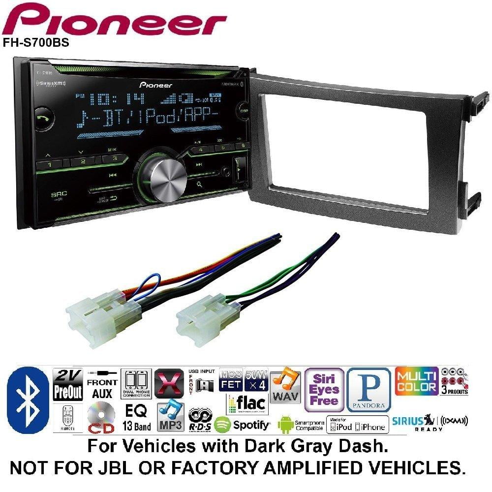 Pioneer FH-S700BS Double Din Car CD Stereo Radio Install Kit Bluetooth 