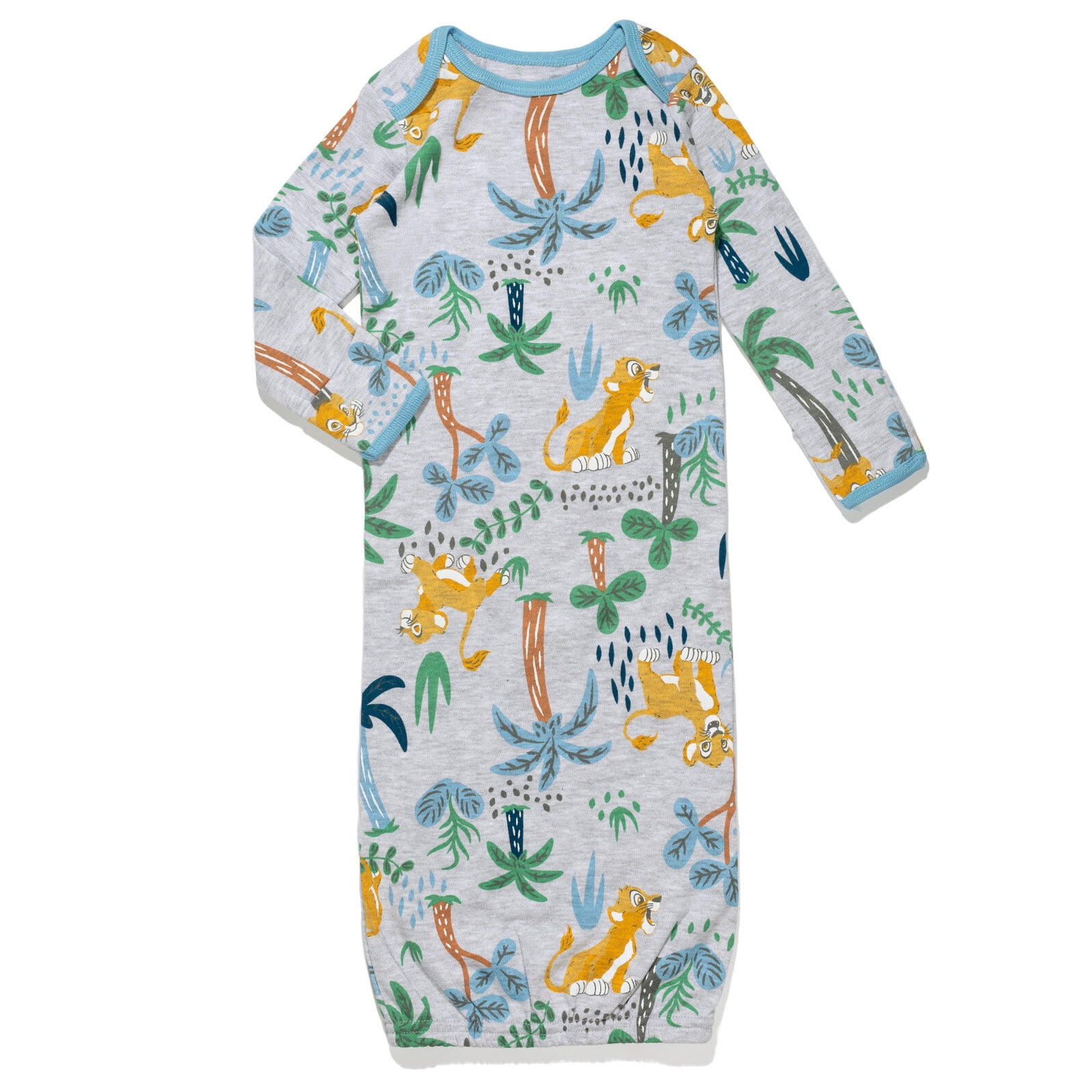 Disney Lion King Pumbaa Timon Simba Newborn Baby Boys 3 Pack Sleeper Gown Multicolored Newborn