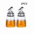 thumbnail image 1 of Botellas dispensadoras de aceite de vidrio, 2 uds., almacenamiento a prueba de fugas for aceite, vinagre y condimentos, perfectas for cocina, barbacoa, camping y picnics, 1 of 3