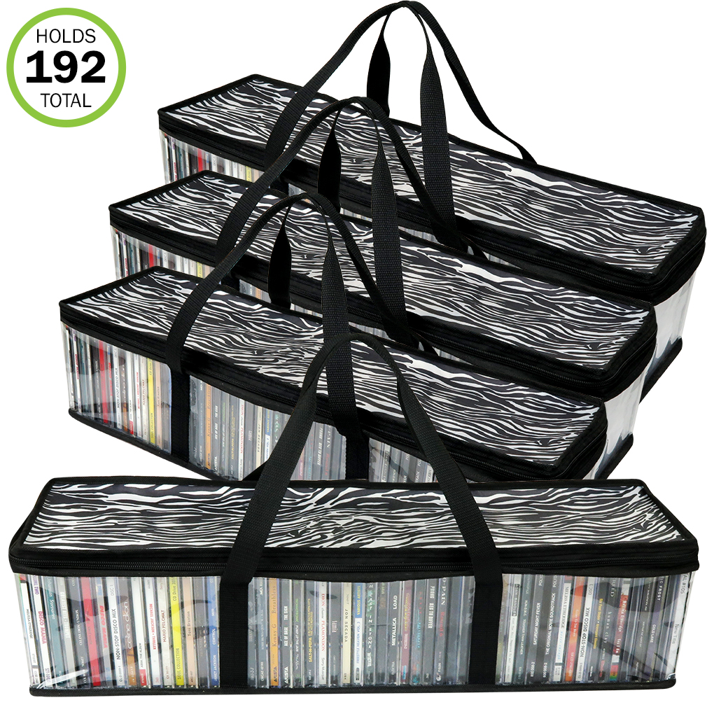 Evelots CD Storage BagNew/ImprovedSturdyCarrying HandlesSet/4Total