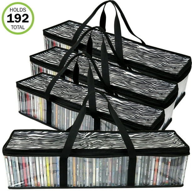 Evelots CD Storage BagNew/ImprovedSturdyCarrying HandlesSet/4Total