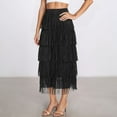 thumbnail image 4 of Daolelai Women's Fashionable and Elegant Tassel Comfortable Slim-Fit Versatile Skirt, 4 of 6