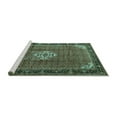 thumbnail image 2 of Ahgly Company Machine Washable Indoor Rectangle Persian Turquoise Blue Traditional Area Rugs, 8' x 12', 2 of 4