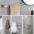 thumbnail image 4 of stusgo Silver 5-Piece Square Bathroom Hardware Set,40cm Towel Bar,Toilet Paper Holder,Towel Ring,and 2 Towel Hooks,SUS 304 Stainless Steel Bathroom Accessories,Wall Mounted Towel Rack Kit（Silver）, 4 of 6