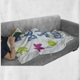 thumbnail image 6 of Saying Soft Flannel Fleece Throw Blanket, Typography Doodle Eat Beach Sleep Repeat Motive Message, Cozy Plush for Indoor and Outdoor Use, 50" x 70", White Multicolor, by Ambesonne, 6 of 6
