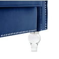thumbnail image 6 of 2 Seater Velvet Crystal Buckle Uphostered Sofa with 2 Plush Pillows, Modern Living Room Couch with Removable Cushion and Crystal Feet, Navy Blue, 6 of 7