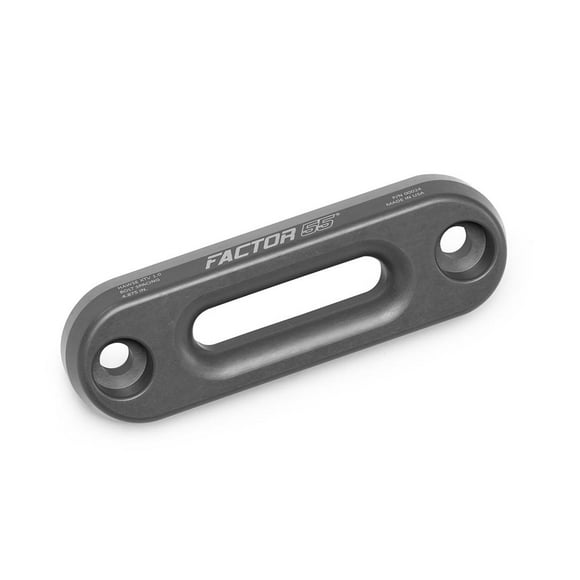 Factor 55 Winch Fairlead 00024 XTV; Hawse Style; For Use With Synthetic Rope On UTVs and ATVs; 4.875 Inch Bolt Pattern; Anodized; Gun Metal Gray; 1 Inch Thick Aluminum; Without Hardware